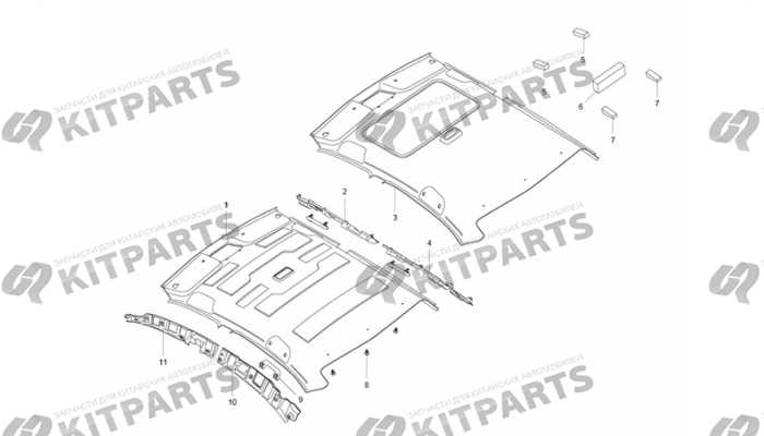 Обивка потолка Lifan