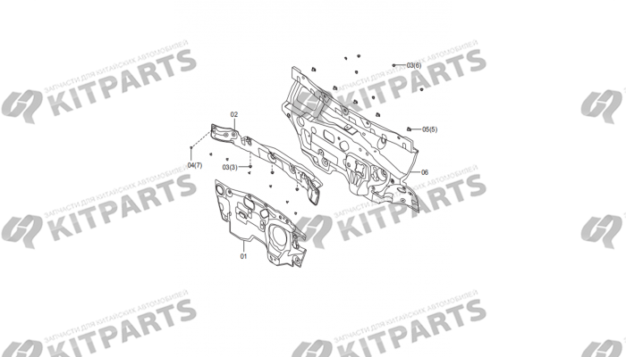 Панель моторного отсека FAW T77