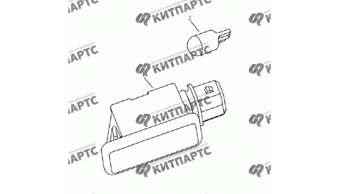 Фонарь освещения номерного знака (седан) Geely