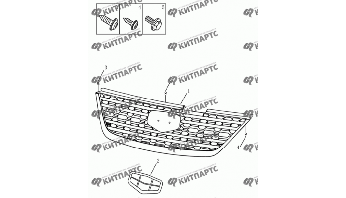 Решетка радиатора (хетчбэк) Geely