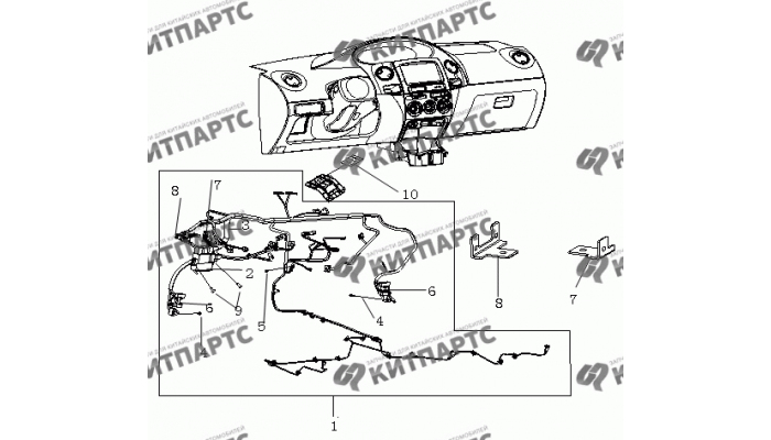 Жгут проводов панели приборов Geely MK